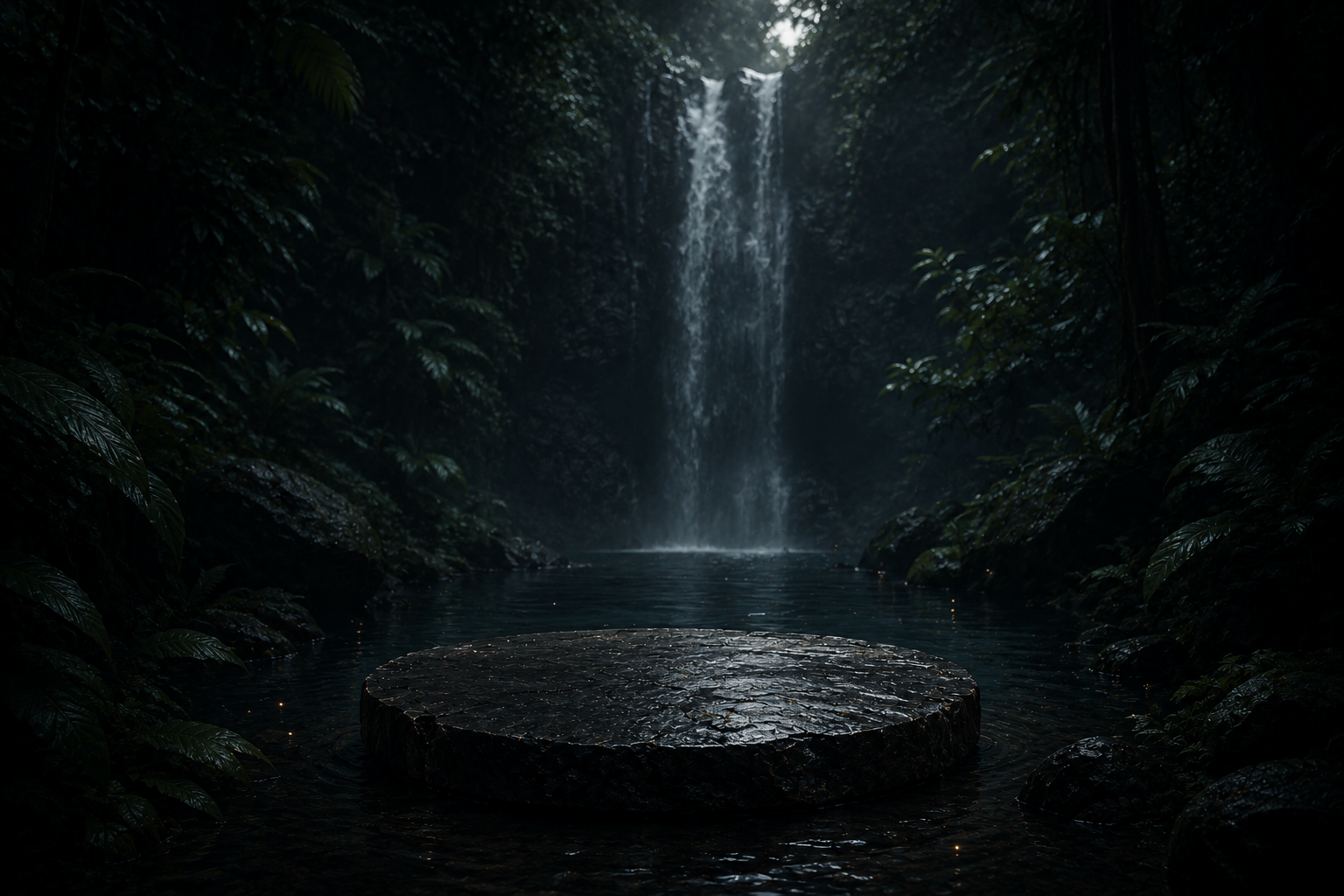 Serene landscape representing flowing words